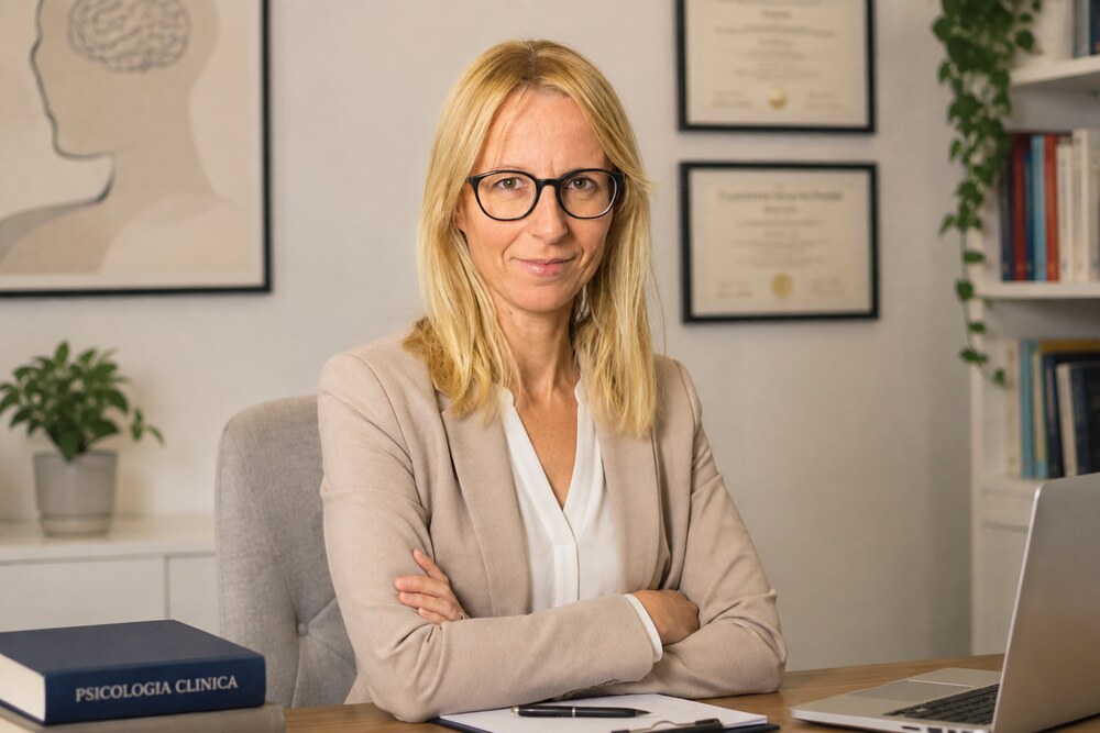 Marta Bergamin nel suo studio